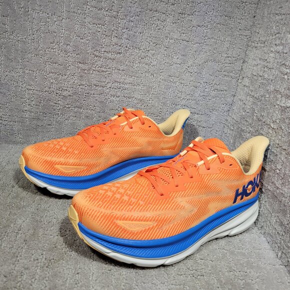 Hoka One One Clifton 9 Men's Size 13D Orange Impala Athletic Running Sneakers. - Picture 7 of 13